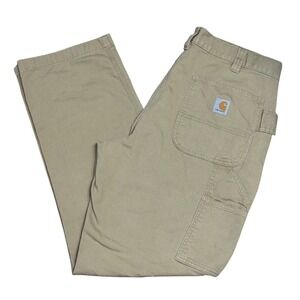 Carhartt Canvas Work Pants Loose Fit Carpenter Utility 34x32